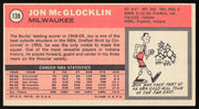 Jon McGlocklin Autographed 1970-71 Topps Card #139 Milwaukee Bucks SKU #259653