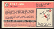 Bob Quick Autographed 1970-71 Topps Rookie Card #161 Detroit Pistons SKU #259655