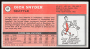 Dick Snyder Autographed 1970-71 Topps Card #64 Seattle Supersonics SKU #259656