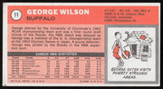 George Wilson Autographed 1970-71 Topps Rookie Card #11 Buffalo Braves SKU #259663