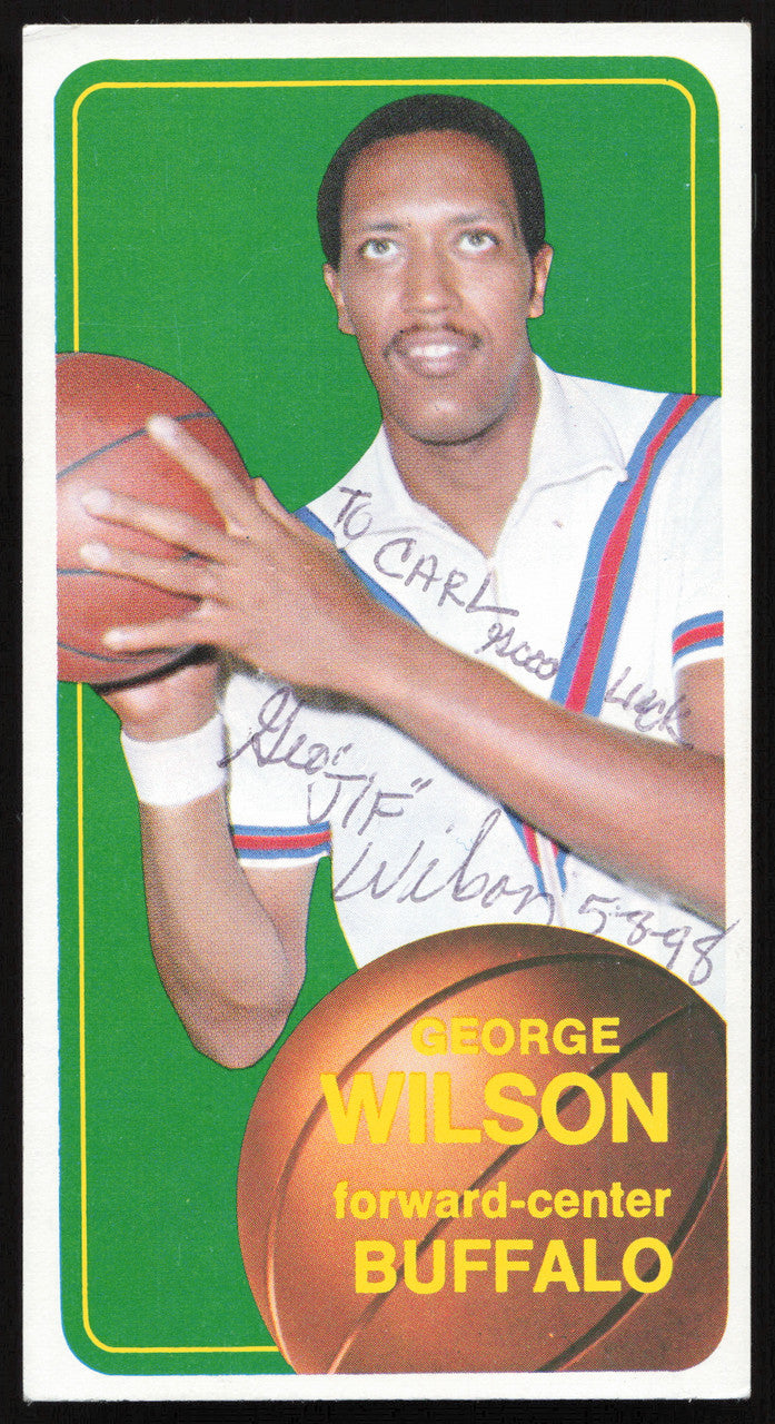 George Wilson Autographed 1970-71 Topps Rookie Card #11 Buffalo Braves "To Carl" SKU #259664