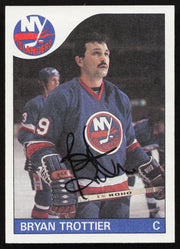 Bryan Trottier Autographed 1985-86 Topps Card #60 New York Islanders SKU #259670