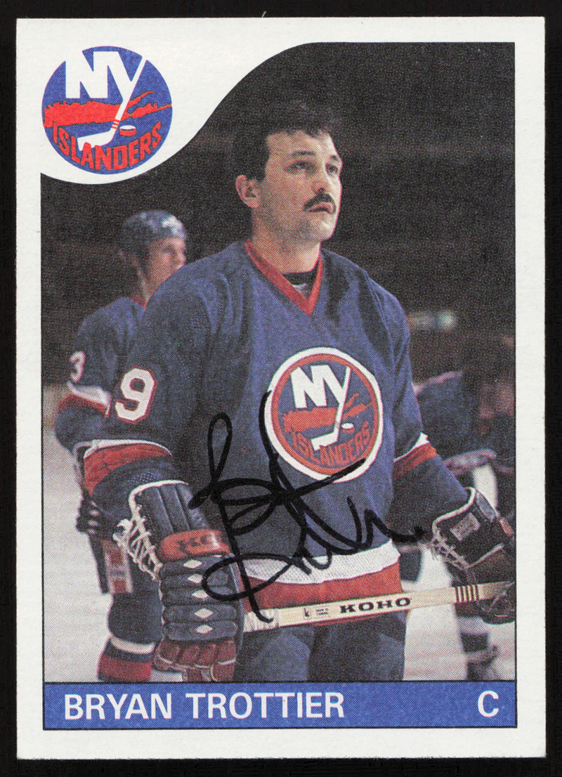 Bryan Trottier Autographed 1985-86 Topps Card #60 New York Islanders SKU #259670