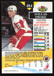 Dallas Drake Autographed 1993-94 Stadium Club Rookie Card #484 Detroit Red Wings SKU #259687