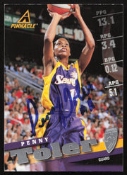 Penny Toler Autographed 1998 Pinnacle Card #13 Los Angeles Sparks SKU #259714