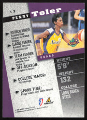 Penny Toler Autographed 1998 Pinnacle Card #13 Los Angeles Sparks SKU #259714