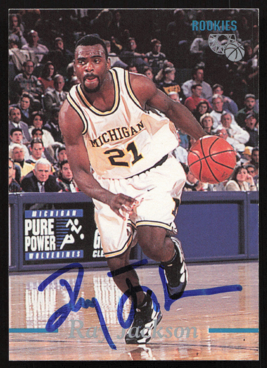 Ray Jackson Autographed 1995 Classic Rookie Card #70 Michigan SKU #259718