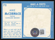 Mike McCormack Autographed 1961 Topps Card #72 Cleveland Browns "To Eric" Beckett BAS QR SKU #259730