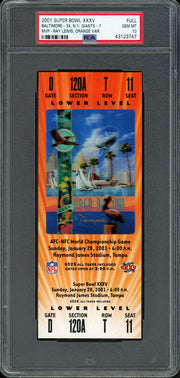 Super Bowl XXXV Unsigned Ticket Baltimore Ravens vs. New York Giants PSA 10 #43123747