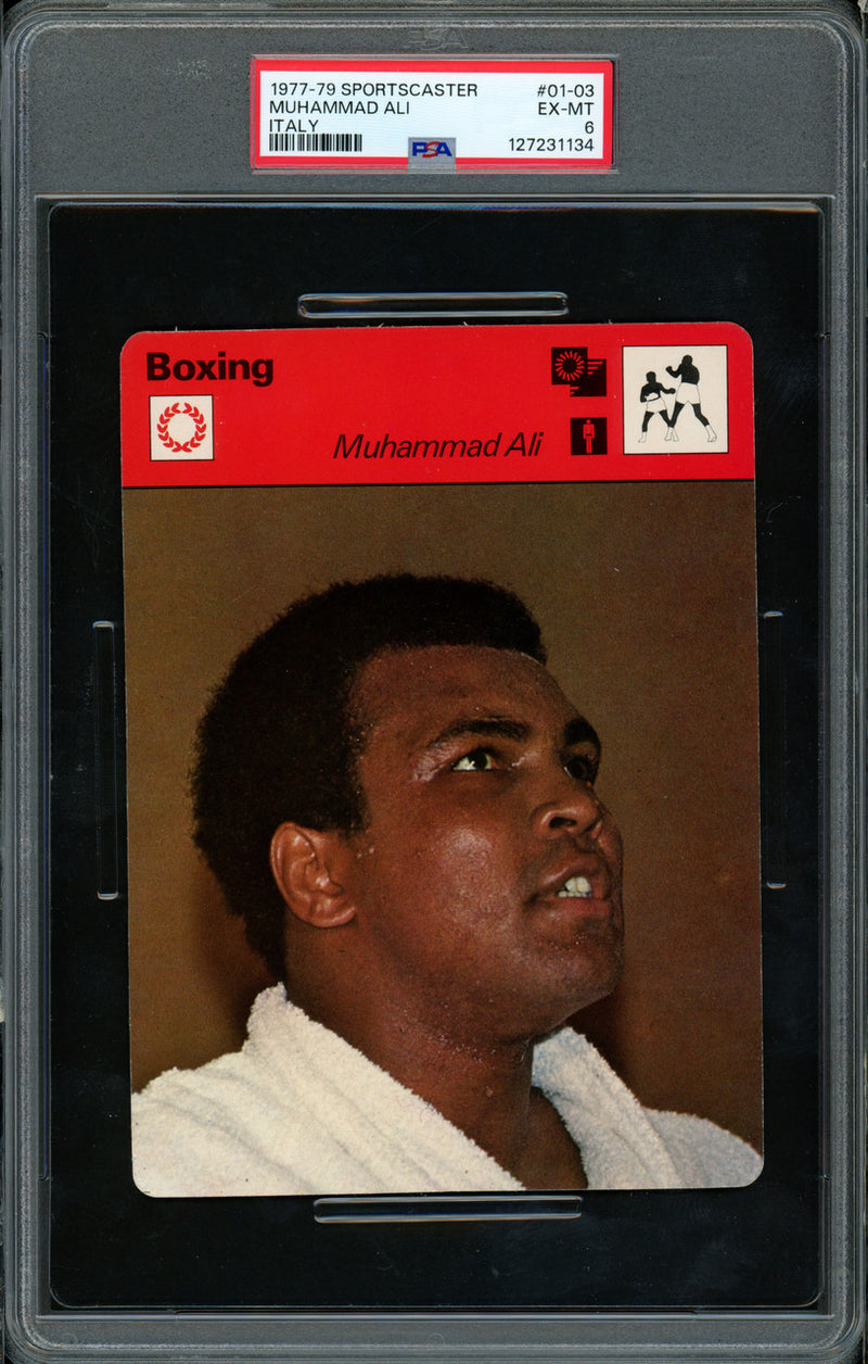 Muhammad Ali 1977-79 Sportscaster Card #01-03 PSA 6 #127231134