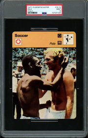 Pele 1977-79 Sportscaster Card #10-12 Brazil PSA 9 #127231129