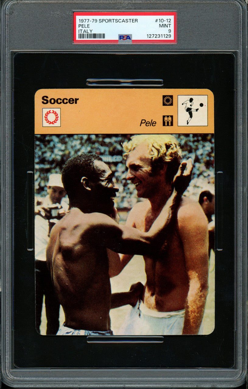 Pele 1977-79 Sportscaster Card #10-12 Brazil PSA 9 #127231129