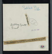 Satchel Paige Autographed 6x6 Photo With Bill Veeck PSA/DNA #AO05211