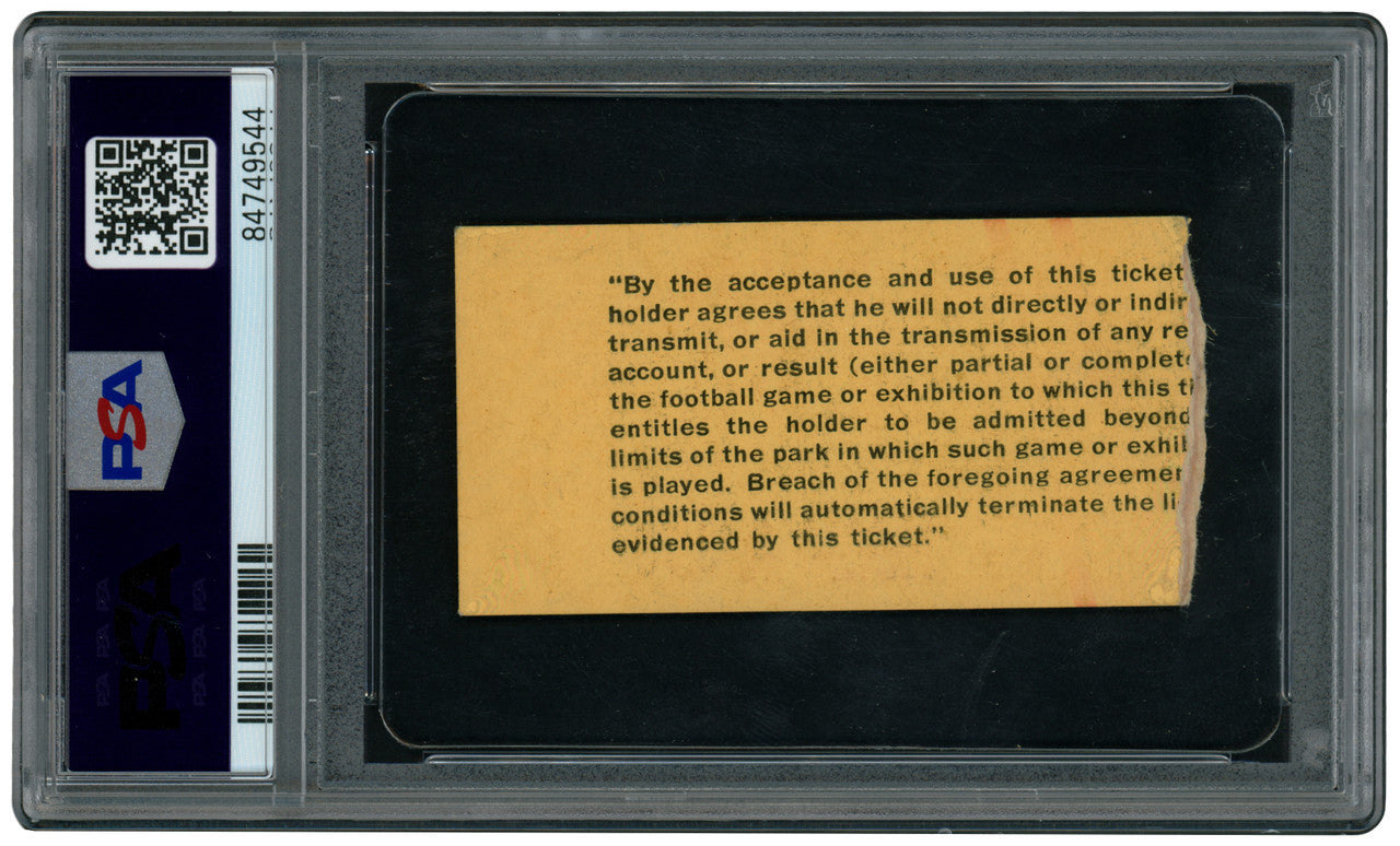 Vince Lombardi Autographed 9/26/1965 Green Bay Packers vs. Baltimore Colts Ticket Stub PSA 8 Auto Grade Mint 9 PSA/DNA #84749544