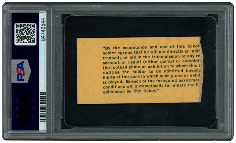 Vince Lombardi Autographed 9/26/1965 Green Bay Packers vs. Baltimore Colts Ticket Stub PSA 8 Auto Grade Mint 9 PSA/DNA #84749544