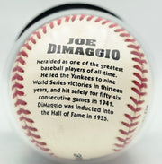 Joe DiMaggio Autographed Official JD Logo League Baseball New York Yankees Auto Grade Gem Mint 10 Beckett BAS #19815348