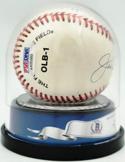 Joe DiMaggio Autographed Official Logo League Baseball New York Yankees Auto Grade Mint 9 Beckett BAS #19815353