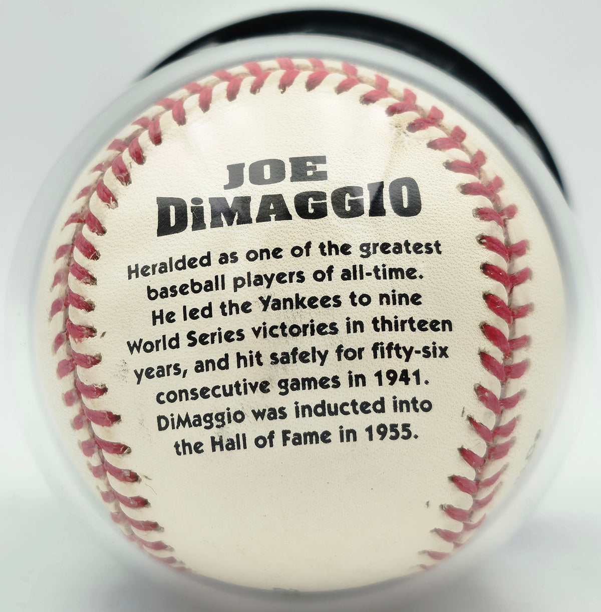 Joe DiMaggio Autographed Official Logo League Baseball New York Yankees Auto Grade Mint 9 Beckett BAS #19815353