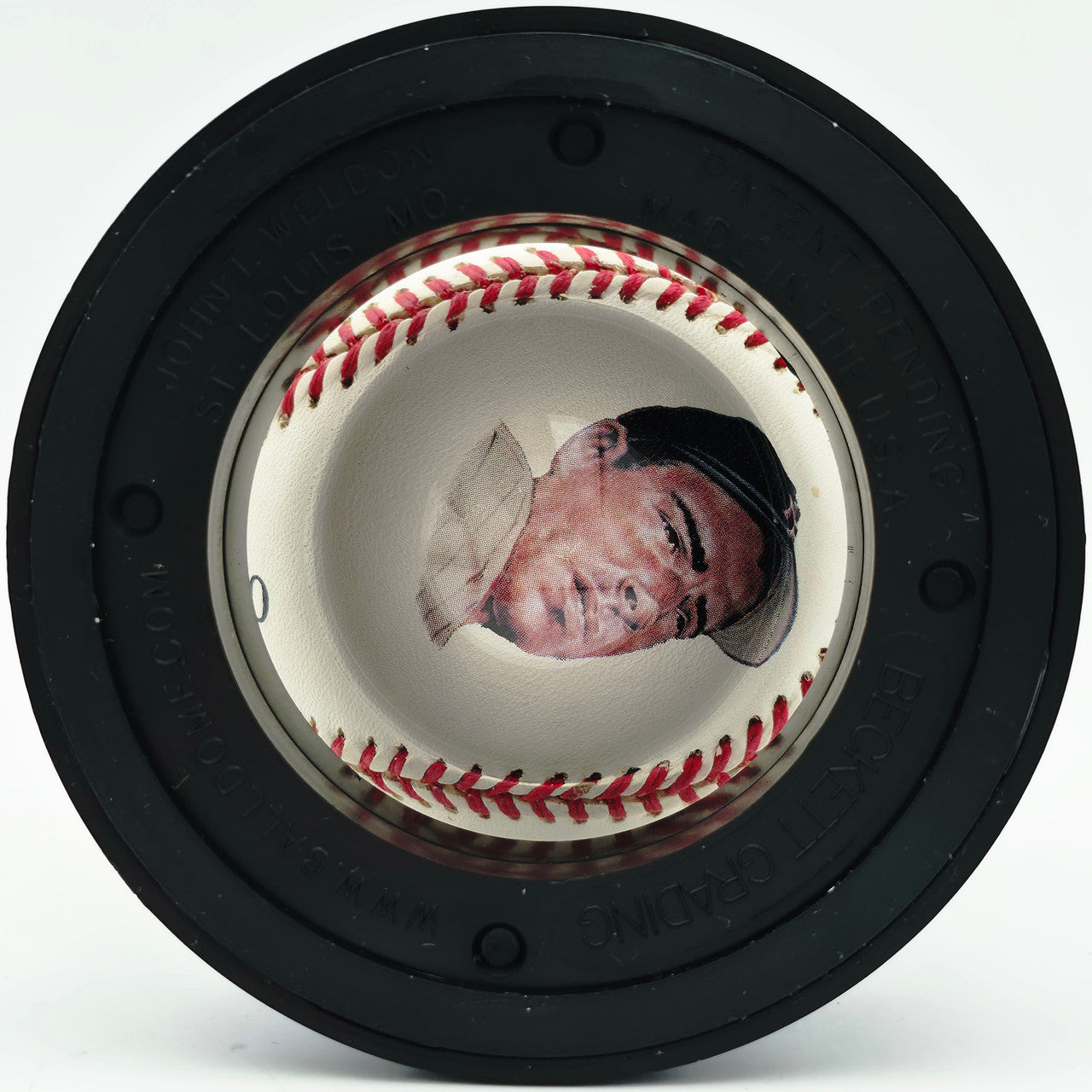 Joe DiMaggio Autographed Official Logo League Baseball New York Yankees Auto Grade Mint 9 Beckett BAS #19815353
