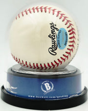 Joe DiMaggio Autographed Official Logo League Baseball New York Yankees Auto Grade Mint 9 Beckett BAS #19815354