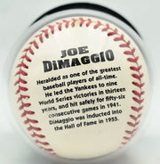 Joe DiMaggio Autographed Official Logo League Baseball New York Yankees Auto Grade Mint 9 Beckett BAS #19815354