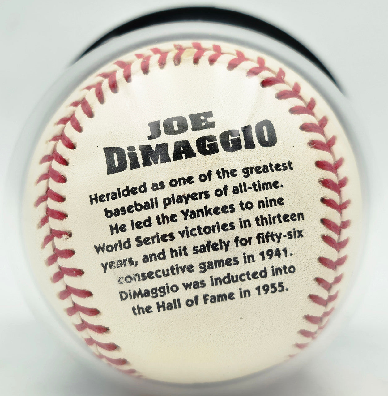 Joe DiMaggio Autographed Official Logo League Baseball New York Yankees Auto Grade Mint 9 Beckett BAS #19815354