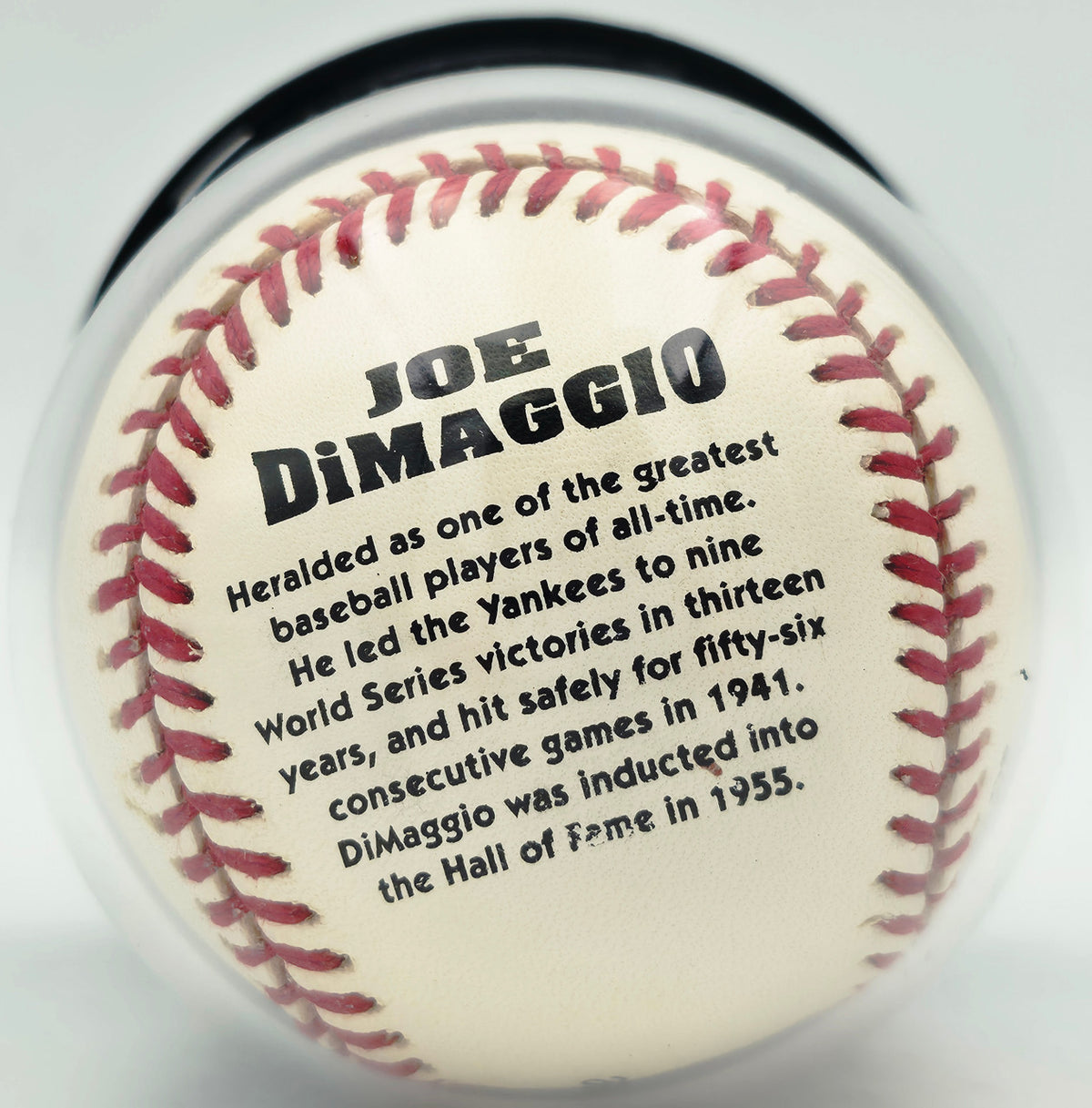 Joe DiMaggio Autographed Official Logo League Baseball New York Yankees Auto Grade Mint 9 Beckett BAS #19815352
