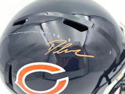 DJ Moore Autographed Chicago Bears Blue Full Size Speed Replica Helmet (Mark) Beckett BAS Witness #4W415261