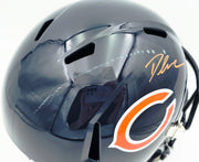 DJ Moore Autographed Chicago Bears Blue Full Size Speed Replica Helmet (Mark) Beckett BAS Witness #4W415261