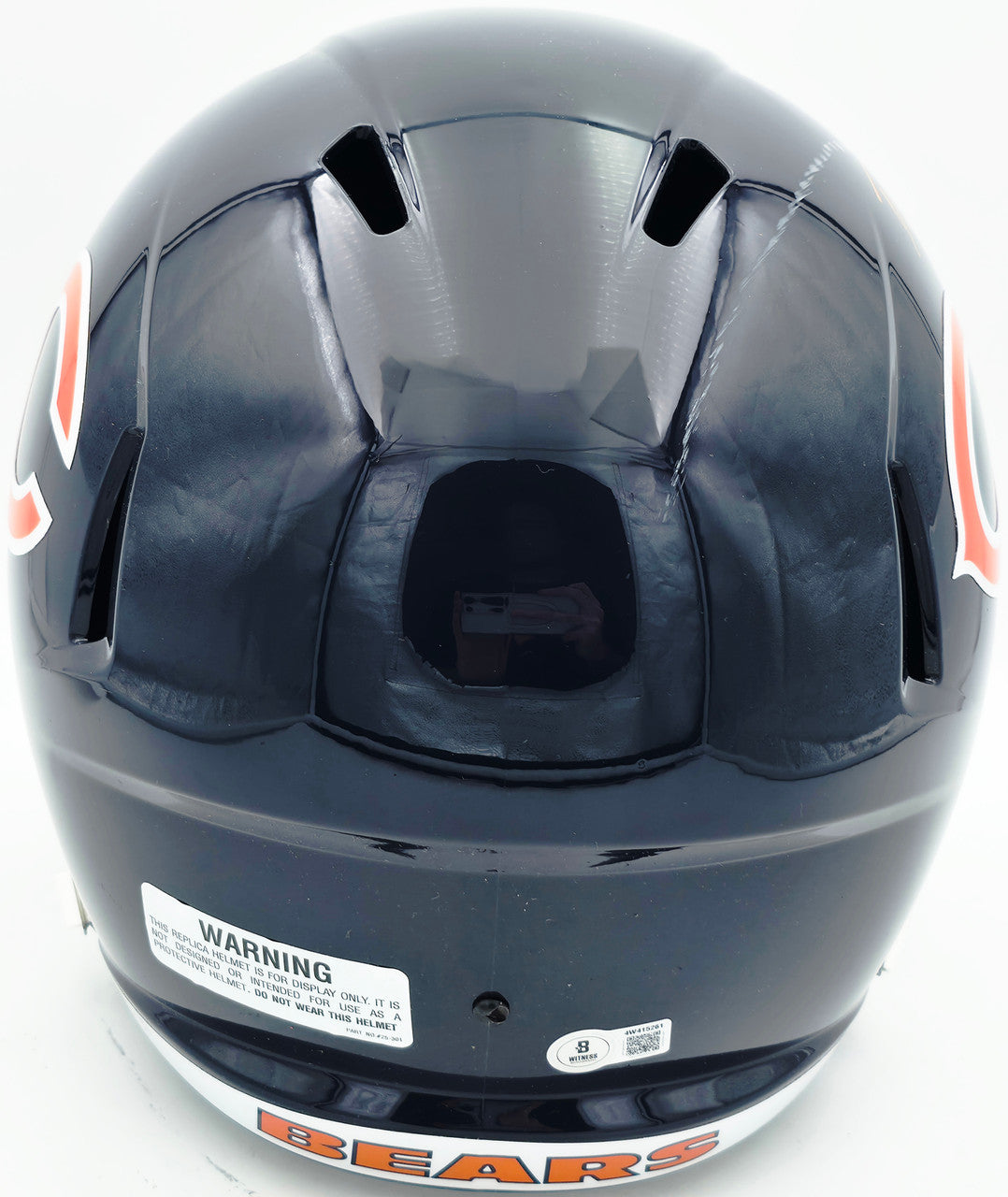 DJ Moore Autographed Chicago Bears Blue Full Size Speed Replica Helmet (Mark) Beckett BAS Witness #4W415261
