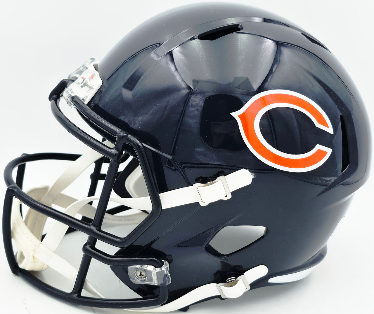 DJ Moore Autographed Chicago Bears Blue Full Size Speed Replica Helmet (Mark) Beckett BAS Witness #4W415261