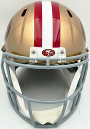 Fred Warner Autographed San Francisco 49ers Gold Full Size Speed Replica Helmet Beckett BAS QR #AD77743