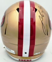Fred Warner Autographed San Francisco 49ers Gold Full Size Speed Replica Helmet Beckett BAS QR #AD77743