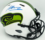Kenneth Walker III Autographed Seattle Seahawks Lunar Eclipse White Full Size Speed Replica Helmet Beckett BAS Witness #3W087508
