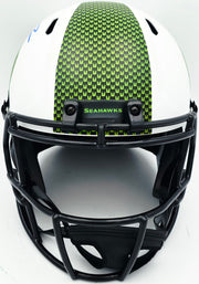 Kenneth Walker III Autographed Seattle Seahawks Lunar Eclipse White Full Size Speed Replica Helmet Beckett BAS Witness #3W087508