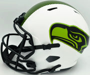 Kenneth Walker III Autographed Seattle Seahawks Lunar Eclipse White Full Size Speed Replica Helmet Beckett BAS Witness #3W087508