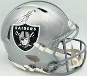 Ashton Jeanty Autographed Las Vegas Raiders Silver Full Size Speed Authentic Helmet Beckett BAS Witness #4W181574