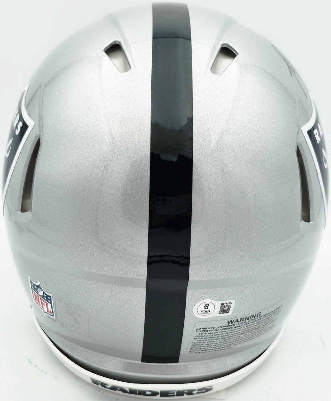 Ashton Jeanty Autographed Las Vegas Raiders Silver Full Size Speed Authentic Helmet Beckett BAS Witness #4W181574