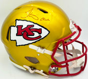 Tyreek Hill Autographed Kansas City Chiefs Flash Gold Full Size Speed Authentic Helmet "Cheetah" Beckett BAS Witness #WR93020