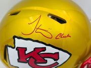 Tyreek Hill Autographed Kansas City Chiefs Flash Gold Full Size Speed Authentic Helmet "Cheetah" Beckett BAS Witness #WR93020