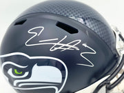 Nick Emmanwori Autographed Seattle Seahawks Blue Full Size Speed Replica Helmet (Signed Twice - Smudged) Beckett BAS Witness #4W530567