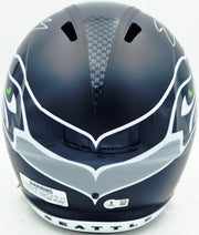 Nick Emmanwori Autographed Seattle Seahawks Blue Full Size Speed Replica Helmet (Signed Twice - Smudged) Beckett BAS Witness #4W530567