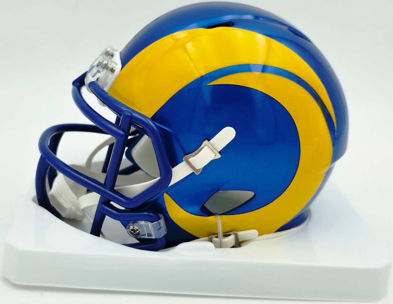 Aaron Donald Autographed Los Angeles Rams Flash Blue Speed Mini Helmet Beckett BAS Witness #4W544970