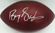 Barry Sanders Autographed Official NFL Leather Game Prepped Football Detroit Lions (Smudged) Beckett BAS QR #BN17300