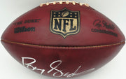 Barry Sanders Autographed Official NFL Leather Game Prepped Football Detroit Lions (Smudged) Beckett BAS QR #BN17300