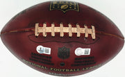Barry Sanders Autographed Official NFL Leather Game Prepped Football Detroit Lions (Smudged) Beckett BAS QR #BN17299