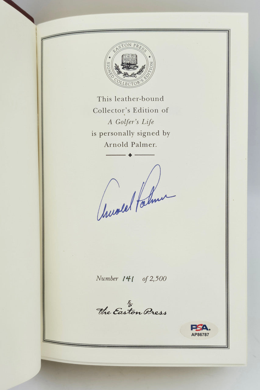 Arnold Palmer Autographed Easton Press A Golfer's Life Book #141/2500 PSA/DNA #AP86787