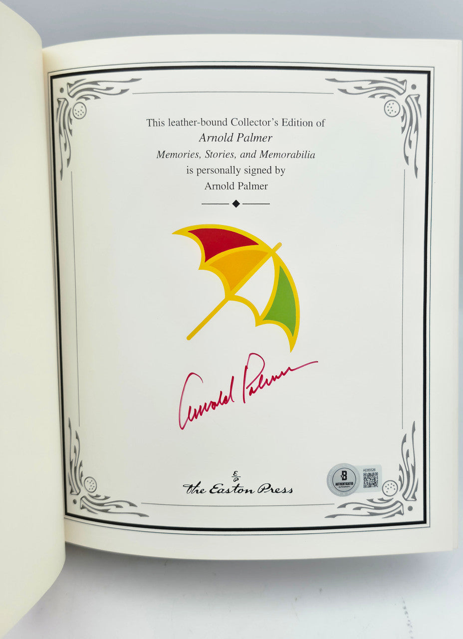 Arnold Palmer Autographed Easton Press Memories, Stories, & Memorabilia Book Beckett BAS #AE85526