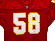 Kansas City Chiefs Derrick Thomas Autographed Red Wilson Jersey Size 44 Beckett BAS #AE85518