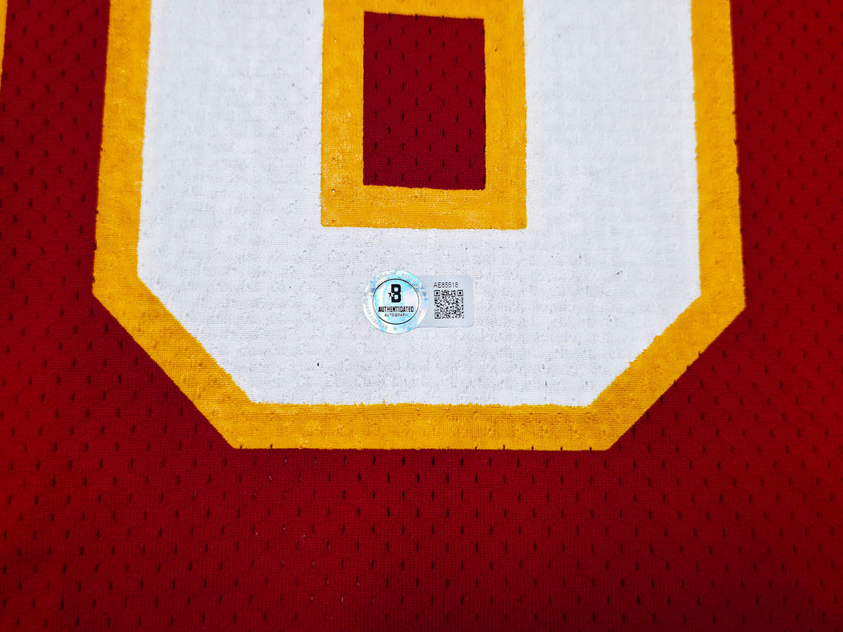 Kansas City Chiefs Derrick Thomas Autographed Red Wilson Jersey Size 44 Beckett BAS #AE85518